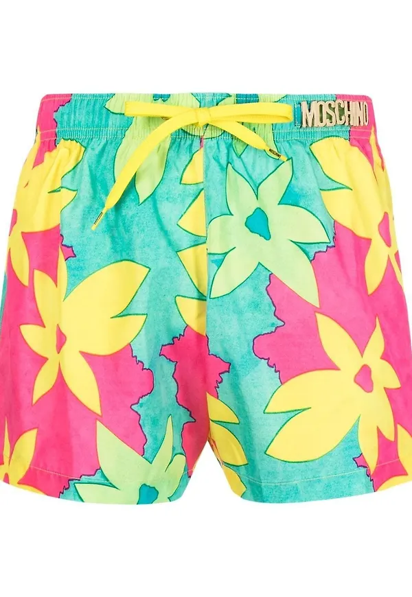 Moschino blommiga badbyxor - Flerfärgad