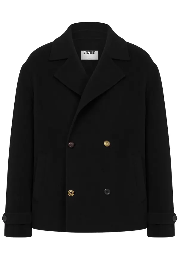 Moschino dubbelknäppt rock - Svart