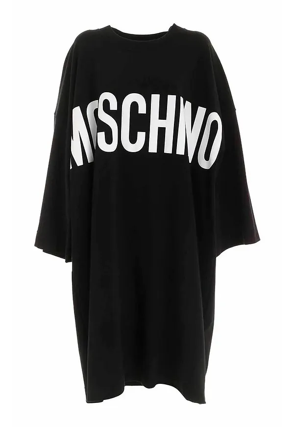 Moschino Giant Logo Dress Svart, Dam