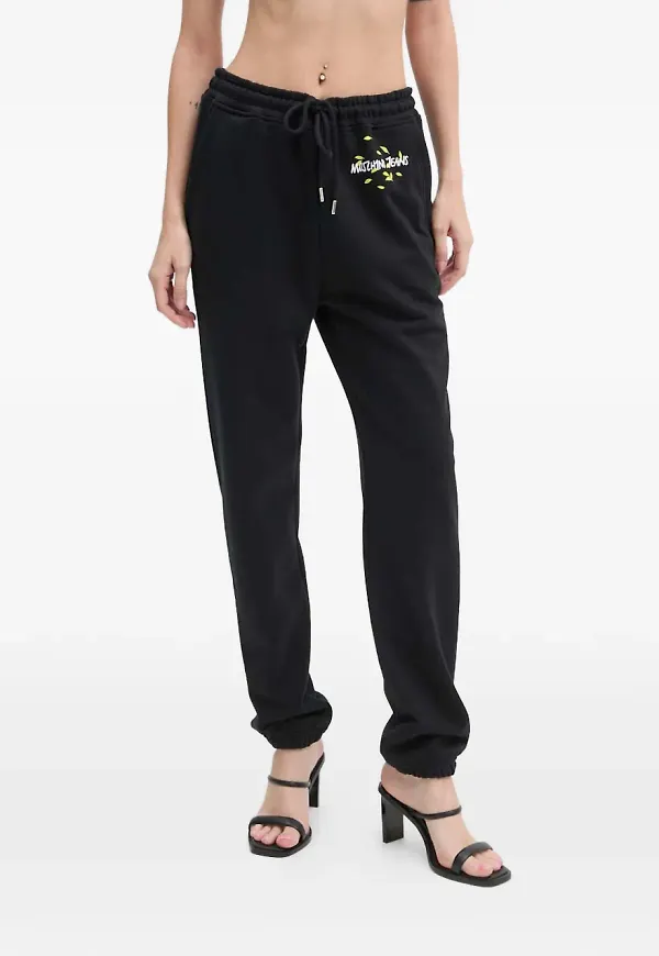 MOSCHINO JEANS byxor med dragsko - Svart
