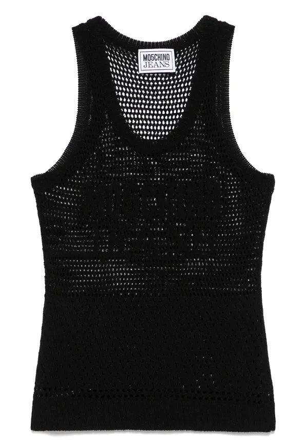 MOSCHINO JEANS glesstickad topp - Svart