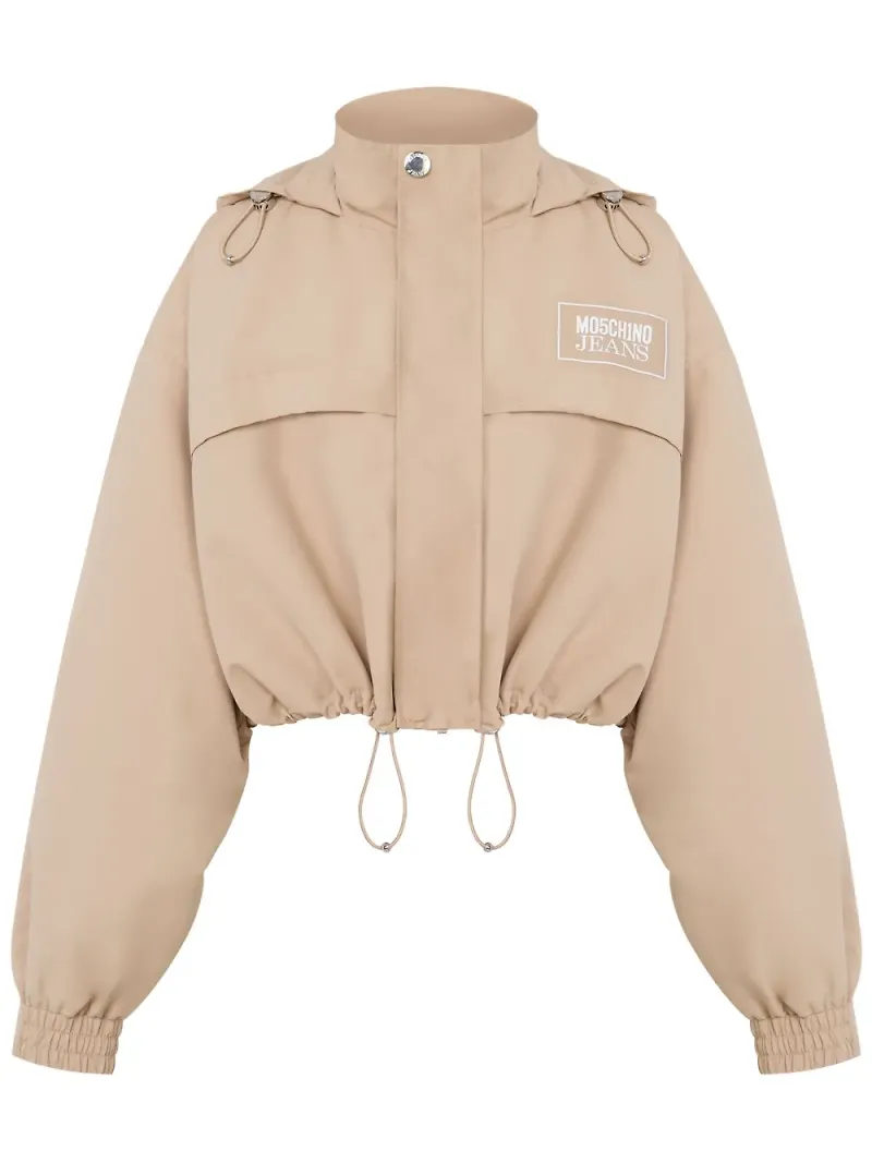 MOSCHINO JEANS kort jacka med huva - Brun