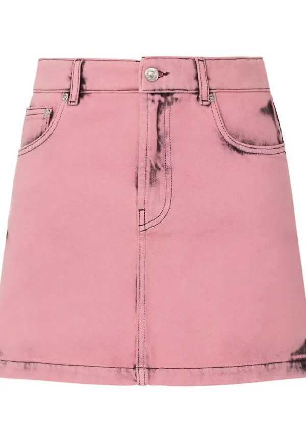 MOSCHINO JEANS minikjol med hög midja - Rosa