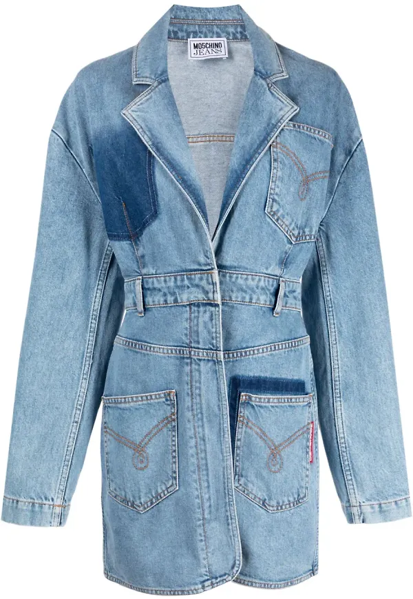 MOSCHINO JEANS miniklänning med trubbigt slag - Blå