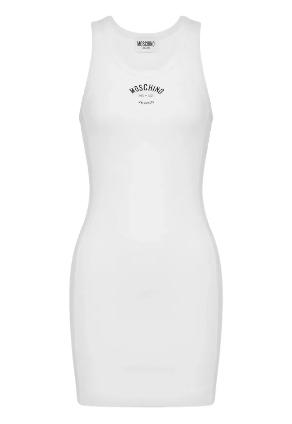 MOSCHINO JEANS ribbad minikänning - Vit – Farfetch