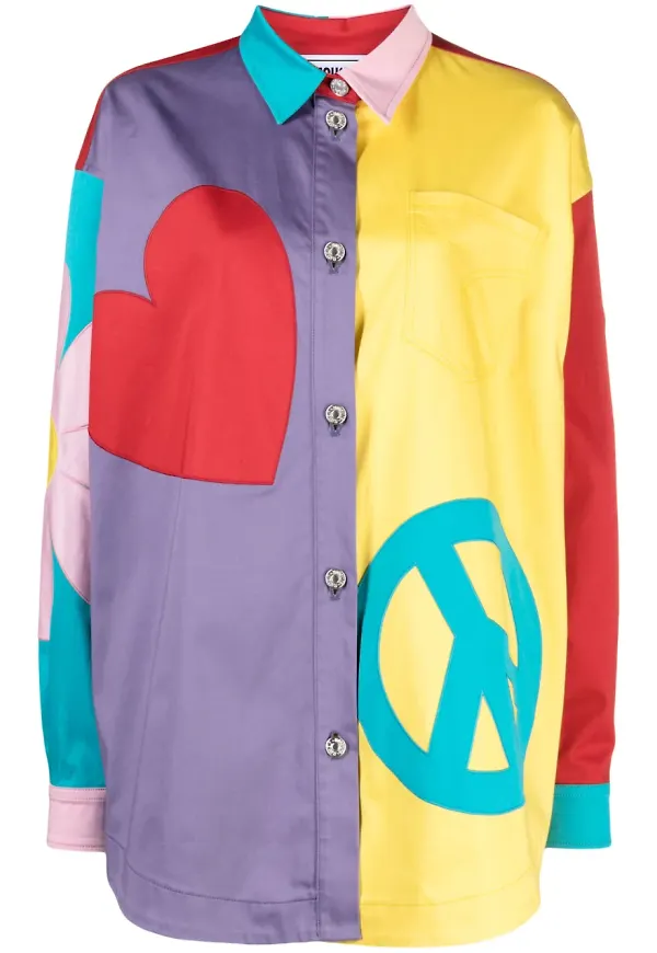 MOSCHINO JEANS skjorta med panel - Rosa