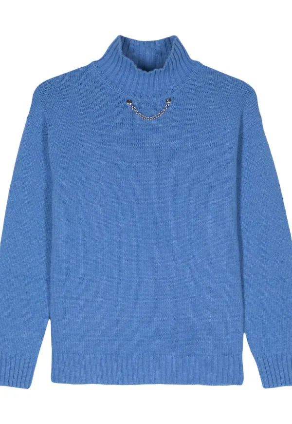 MOSCHINO JEANS tröja med kedjedetalj - Blå