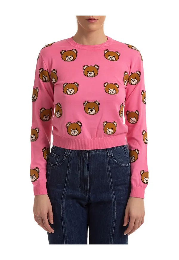 Moschino Jumper Teddy Rosa, Dam