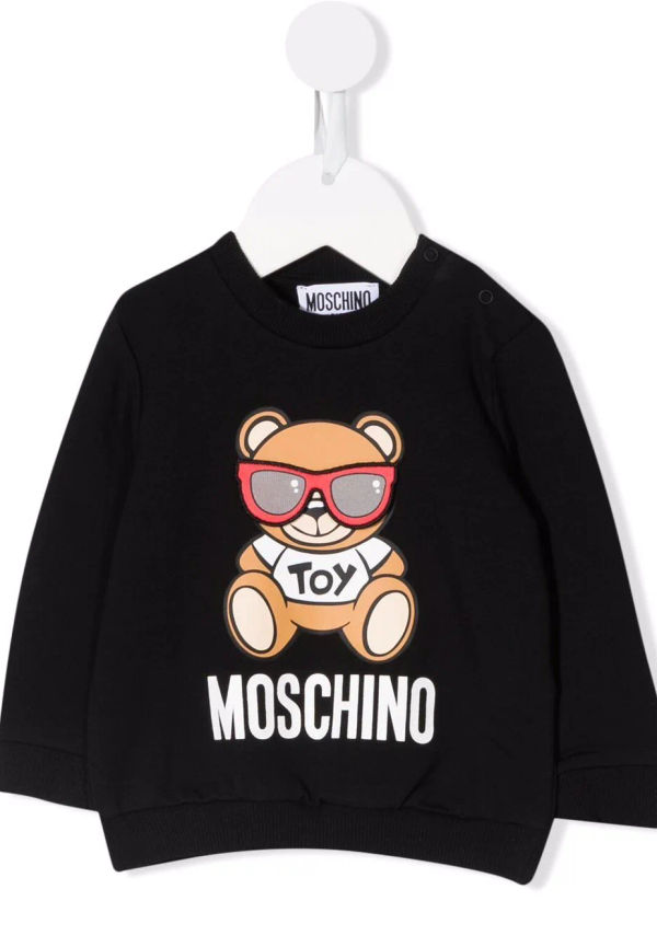 Moschino Kids Teddy Bear tröja med tryck - Svart