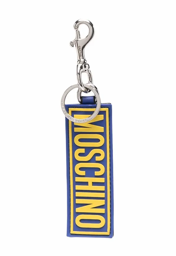 Moschino nyckelring med logotyp - Blå