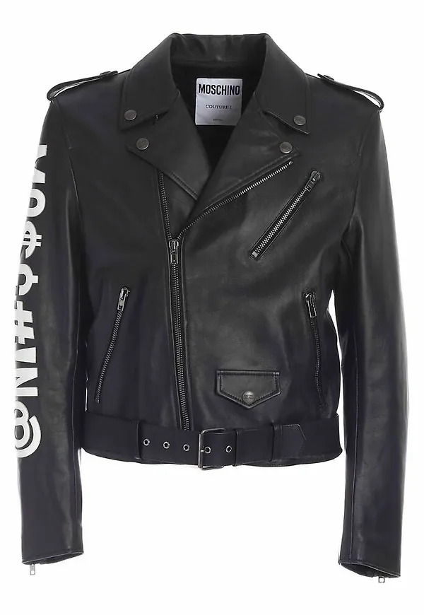Moschino simbols biker Svart, Dam