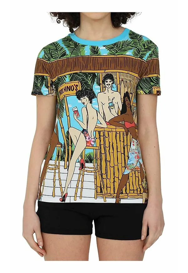 Moschino T-Shirt Blå, Dam