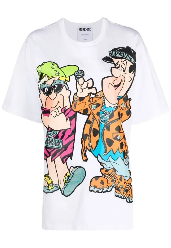 Moschino T-shirt Vit, Dam