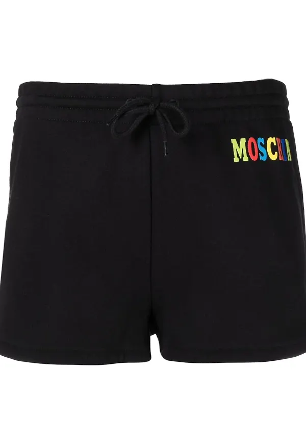 Moschino träningsshorts med dragsko - Svart