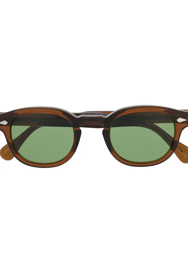 Moscot solglasögon med runda bågar - Brun