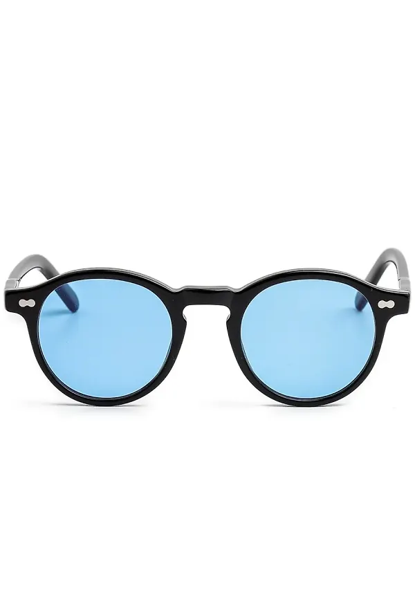 Moscot solglasögon med runda bågar - Svart