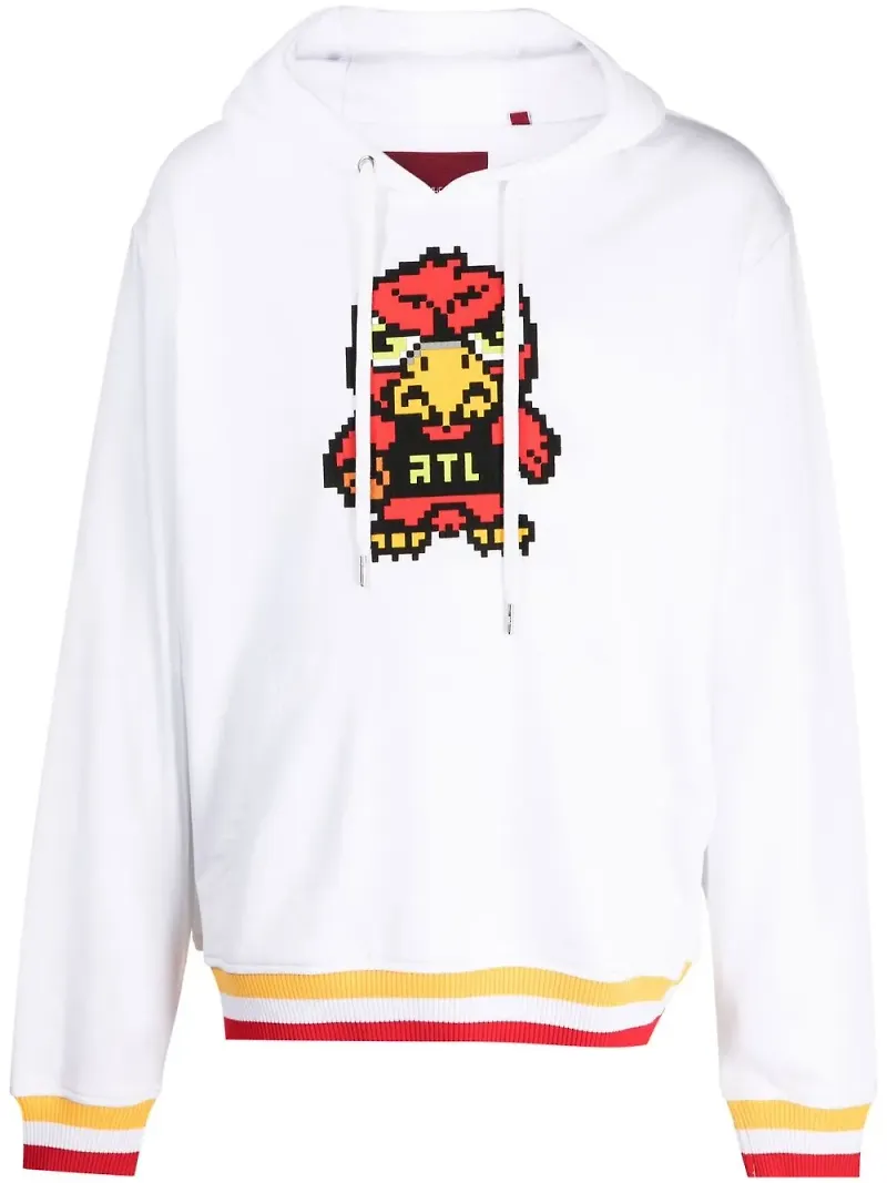 Mostly Heard Rarely Seen 8-Bit Atlanta hoodie med grafiskt tryck - Vit