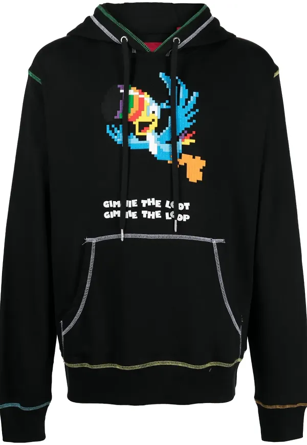 Mostly Heard Rarely Seen 8-Bit Give Me The Loop hoodie med grafiskt tryck - Svart