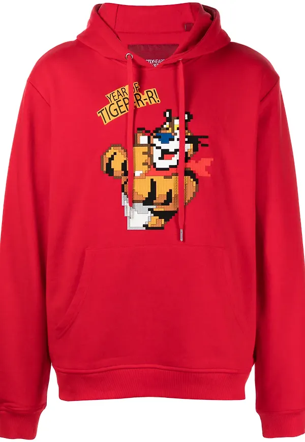 Mostly Heard Rarely Seen 8-Bit Year Of Tigerrr hoodie - Röd