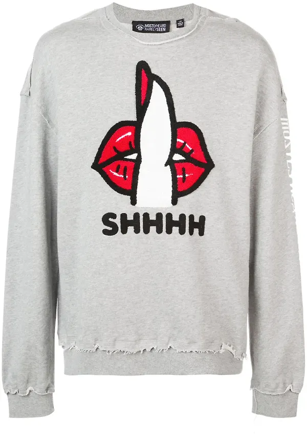 Mostly Heard Rarely Seen Shh sweatshirt - Grå