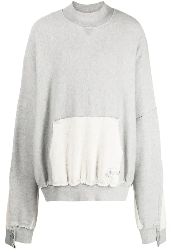 Mostly Heard Rarely Seen sweatshirt med synlig söm - Grå