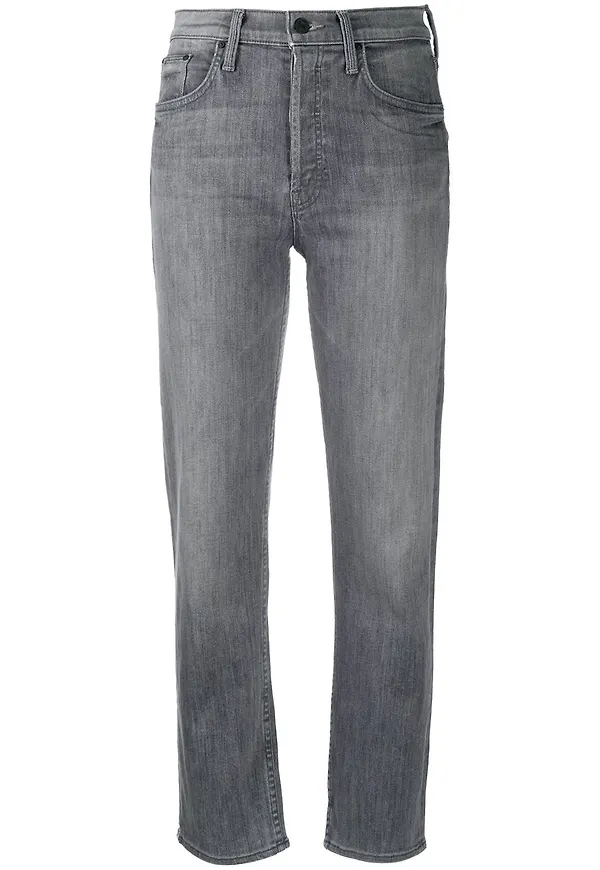 MOTHER All Nighter beskurna jeans - Grå