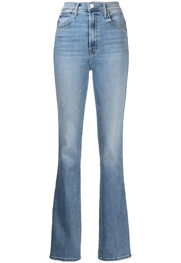 MOTHER bootcut-jeans med hög midja - Blå