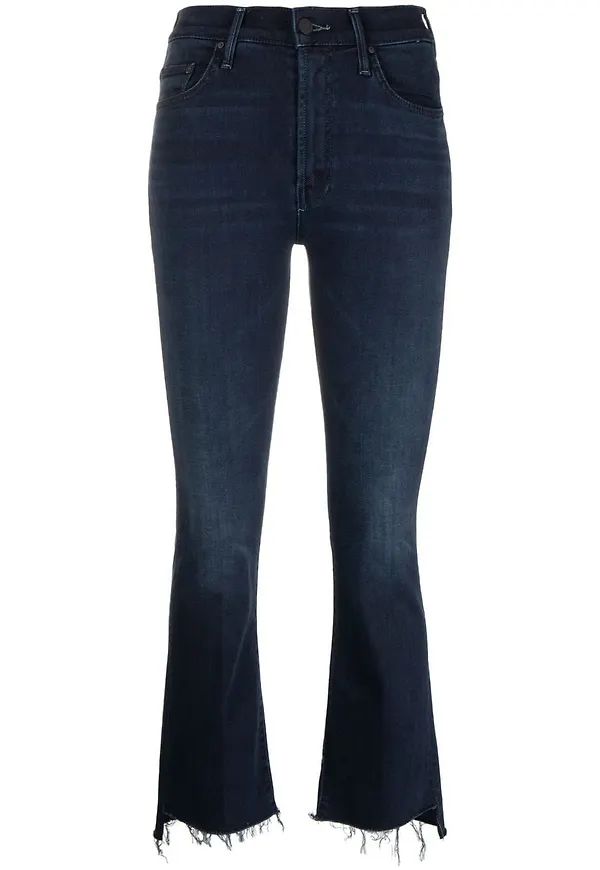 MOTHER croppade flare-jeans - Blå
