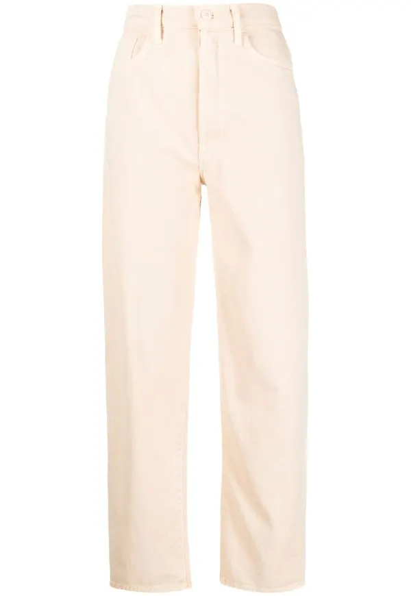 MOTHER croppade jeans - Gul