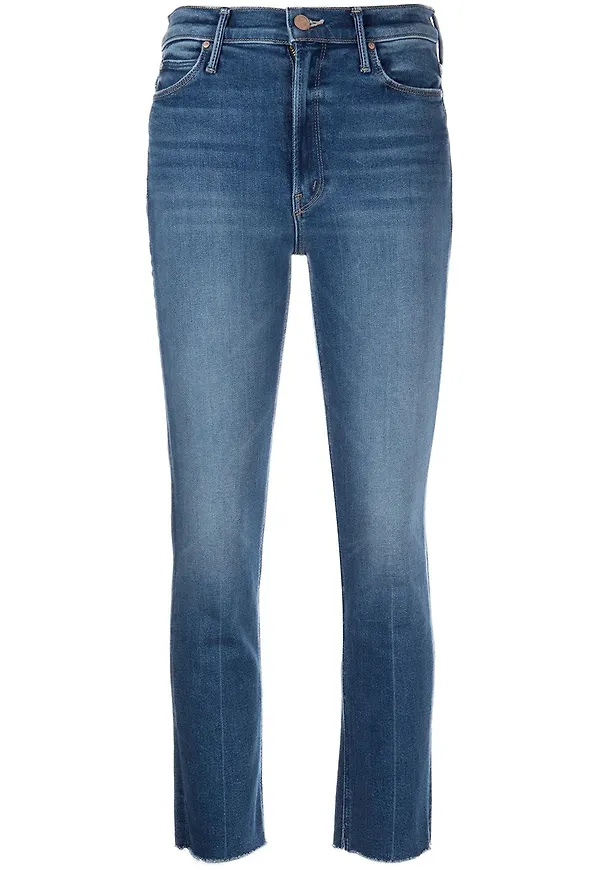 MOTHER Dazzler beskurna jeans - Blå