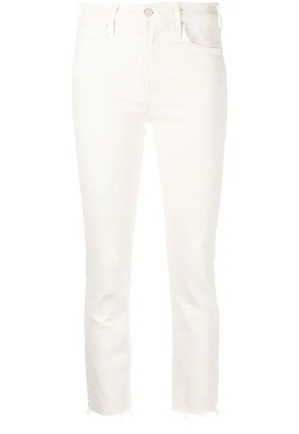 MOTHER Dazzler jeans med fransar - Neutral