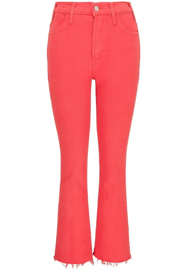 MOTHER flare-jeans med hög midja - Röd