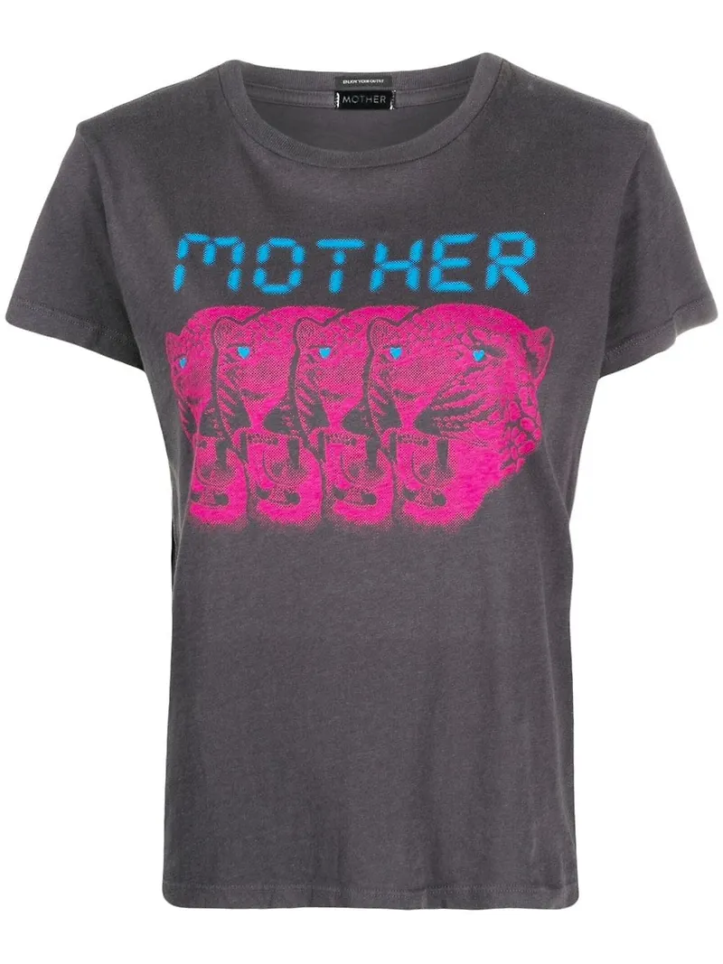 MOTHER graphic logo print T-shirt - Svart