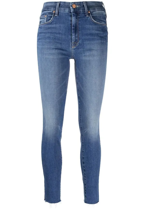 MOTHER Looker jeans med fransar - Blå