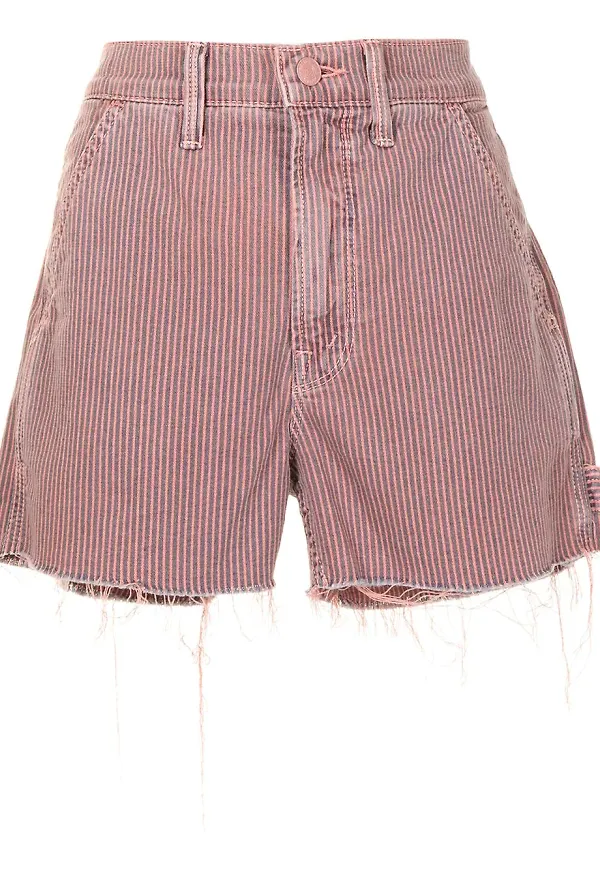 MOTHER manchestershorts med franskant - Rosa