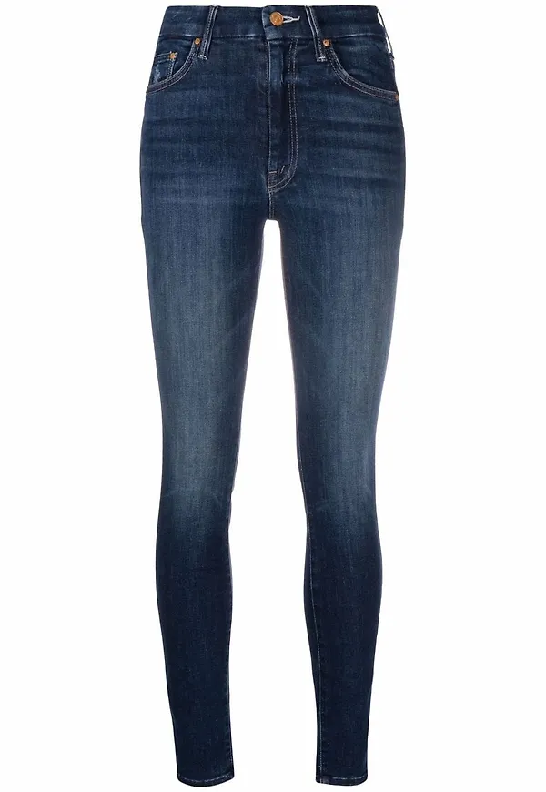 MOTHER skinny-jeans med hög midja - Blå