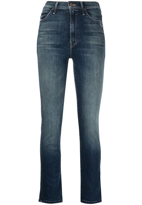 MOTHER skinny-jeans med hög midja - Blå