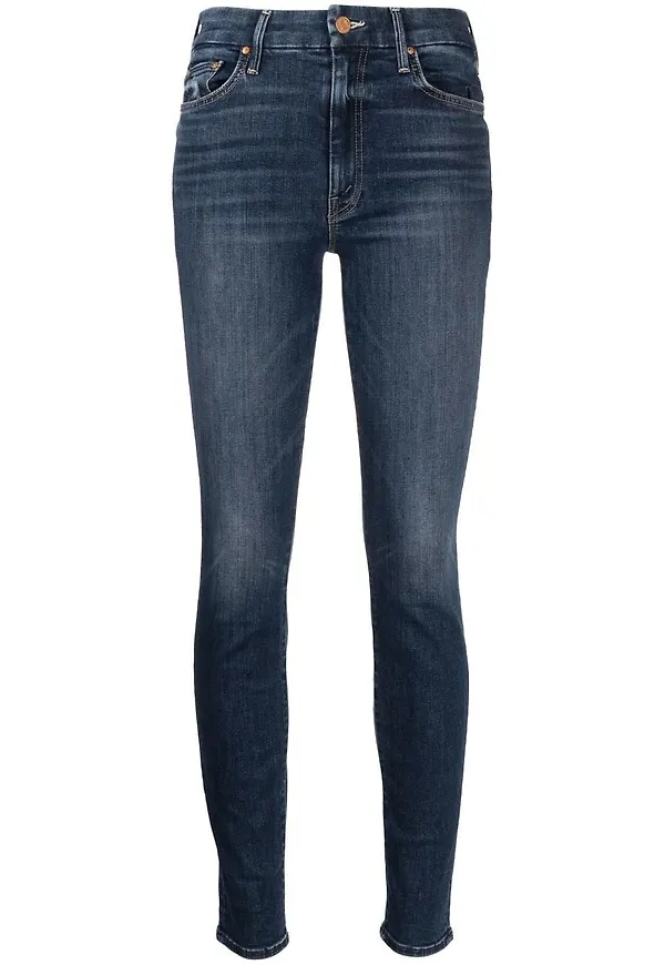 MOTHER skinny-jeans med hög midja - Blå