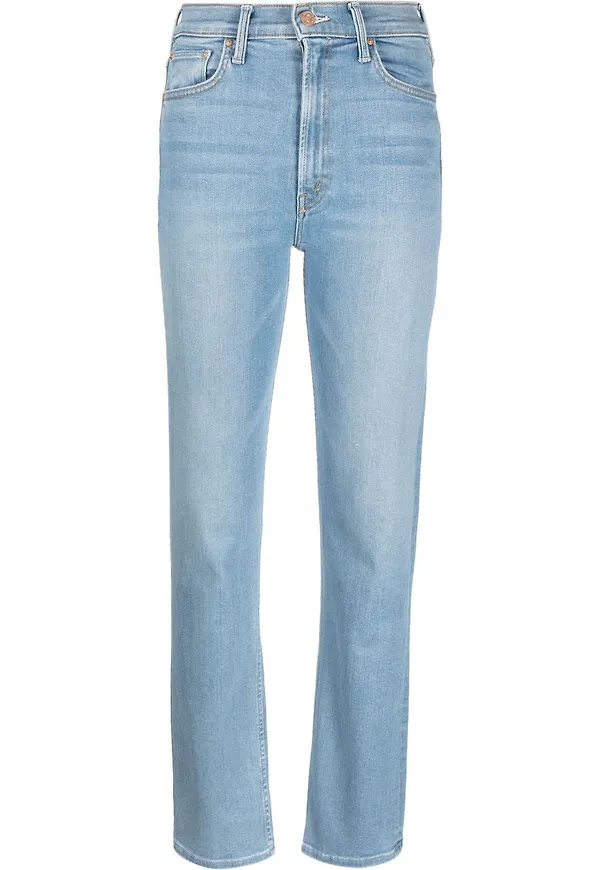 MOTHER slim fit-jeans med hög midja - Blå