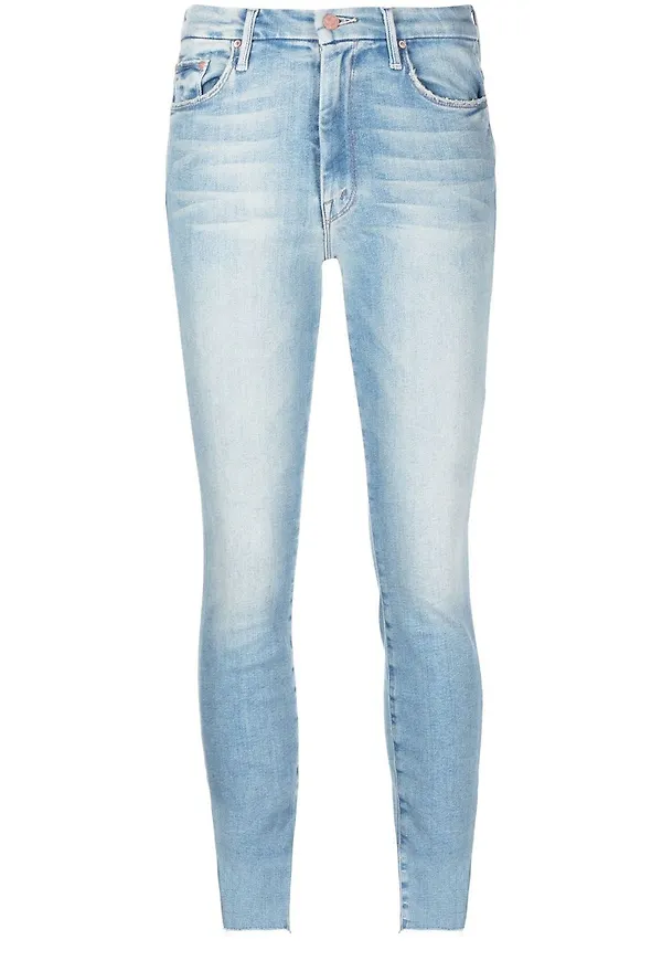 MOTHER smala skinny-jeans - Blå