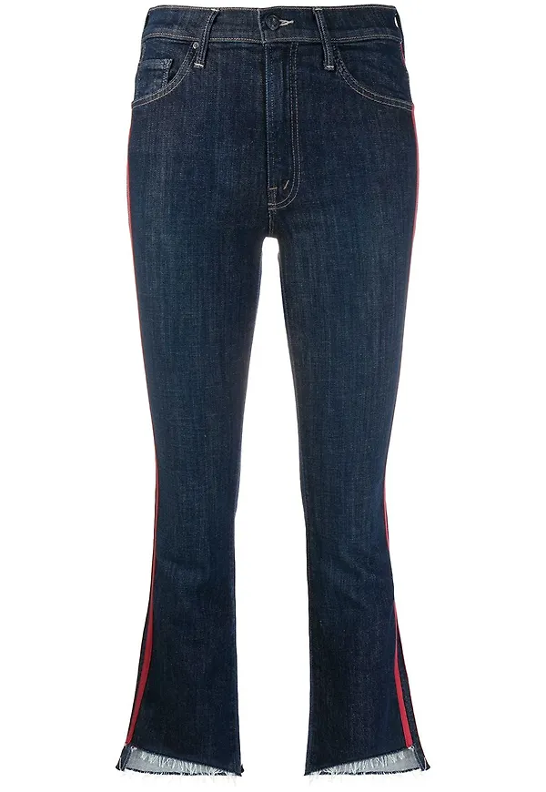 MOTHER Speed Racer beskurna jeans - Blå
