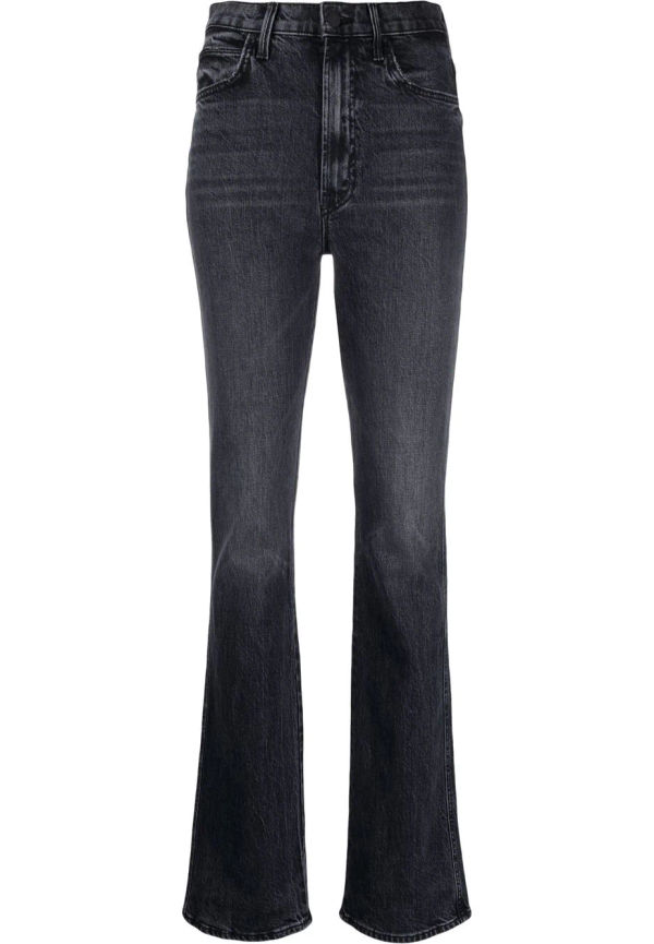 MOTHER stentvättade bootcut-jeans - Svart