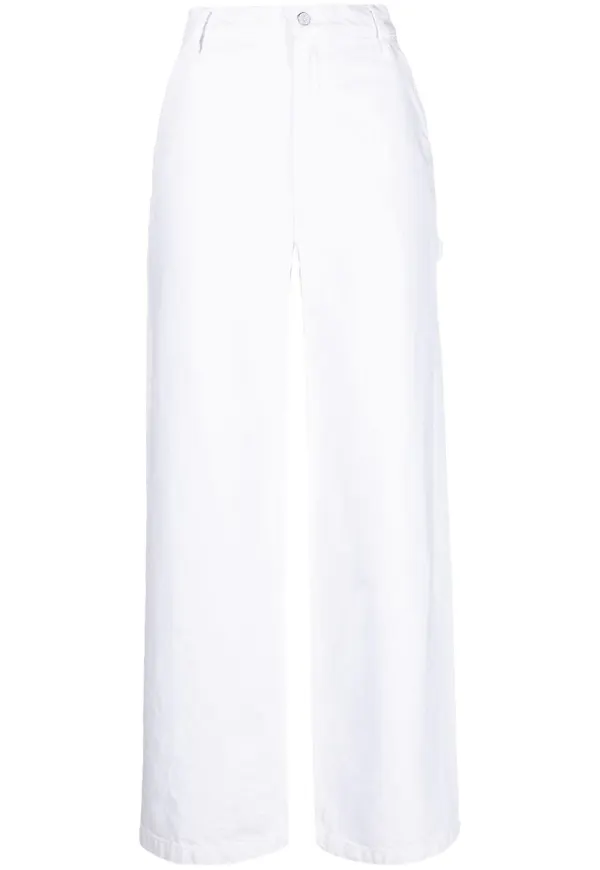MOTHER straight-jeans - Vit