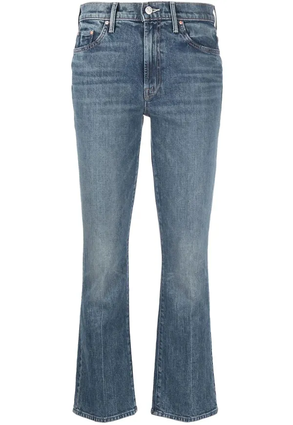 MOTHER straight-jeans med hög midja - Blå