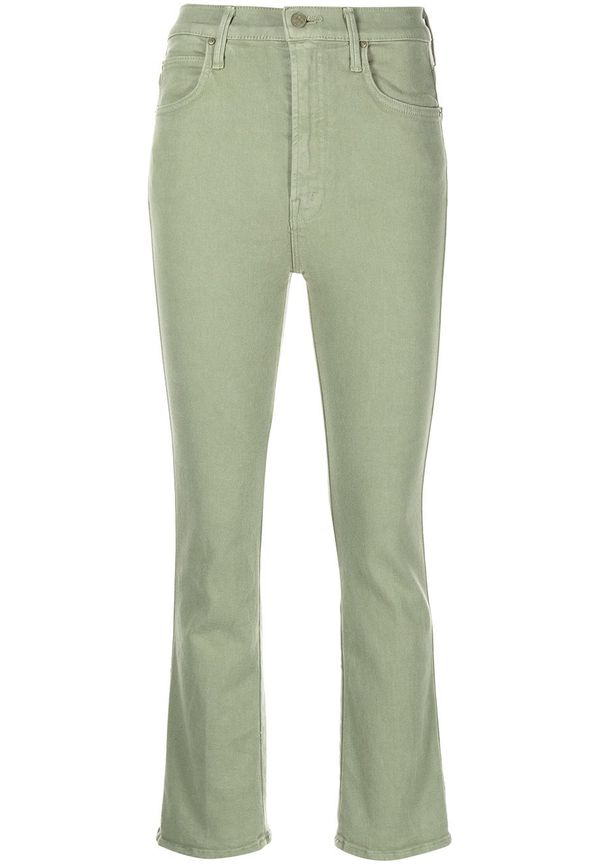 MOTHER straight-jeans med hög midja - Grön
