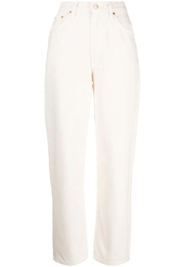 MOTHER straight-jeans med hög midja - Vit