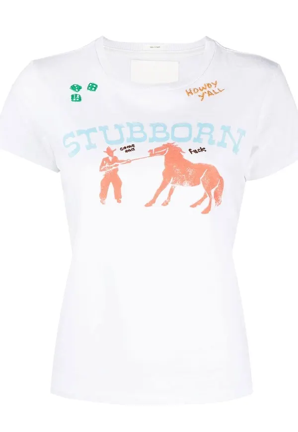 MOTHER t-shirt med grafiskt tryck - Vit