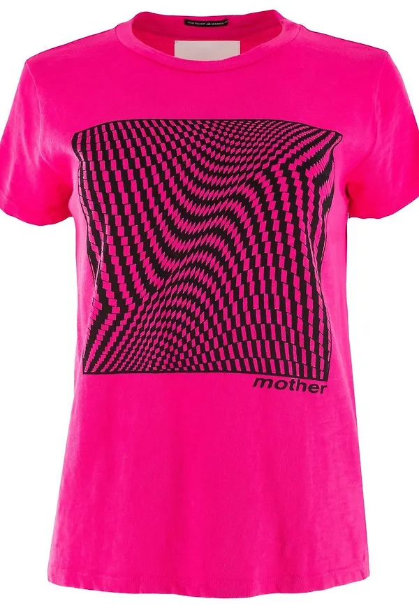 MOTHER t-shirt med tryck - Rosa