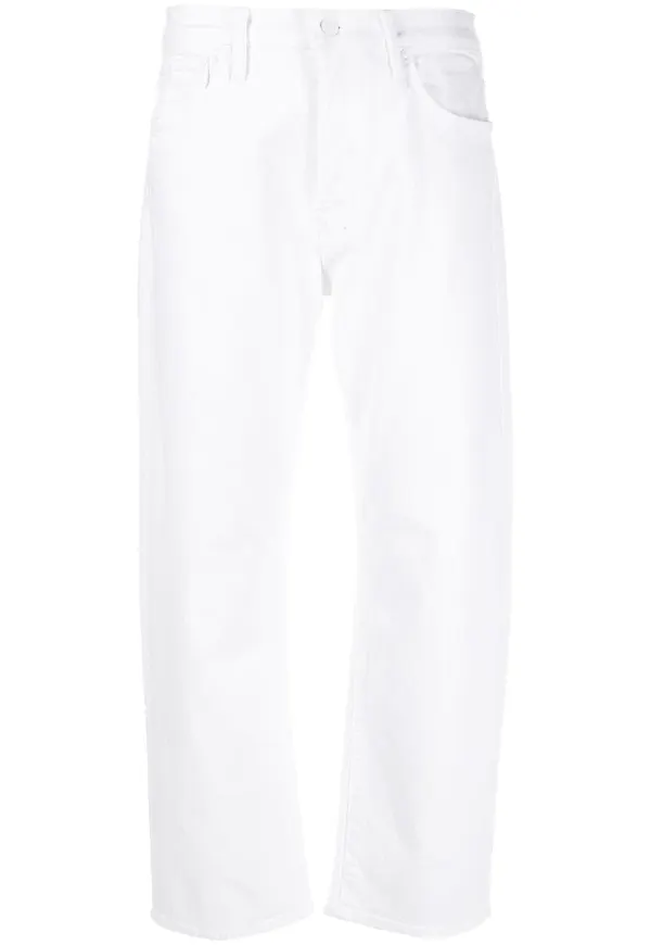 MOTHER The Ditcher croppade jeans - Vit