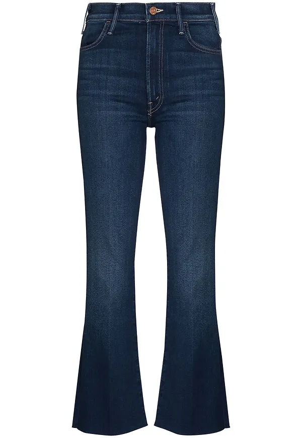 MOTHER The Hustler croppade jeans - Blå